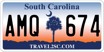 SC license plate AMQ674