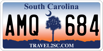 SC license plate AMQ684