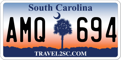 SC license plate AMQ694