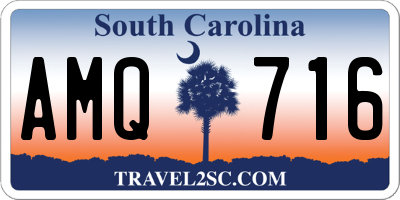 SC license plate AMQ716