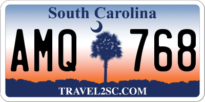 SC license plate AMQ768