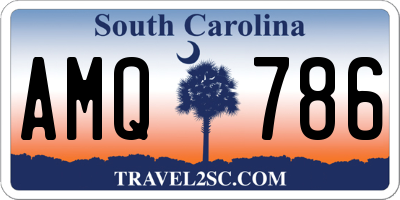 SC license plate AMQ786
