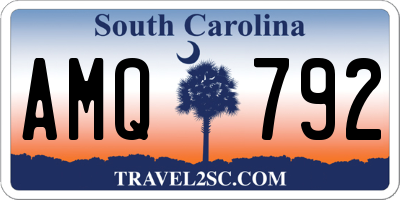 SC license plate AMQ792