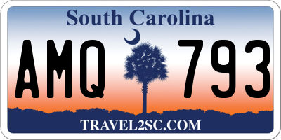 SC license plate AMQ793