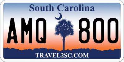 SC license plate AMQ800