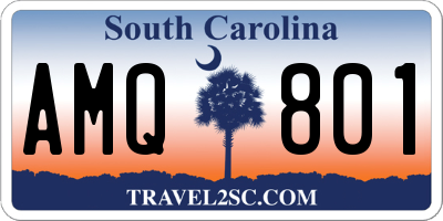 SC license plate AMQ801