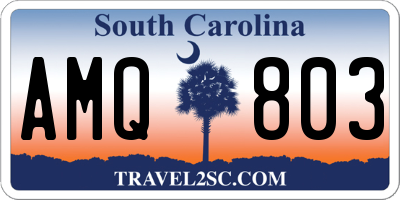 SC license plate AMQ803