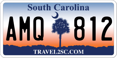 SC license plate AMQ812