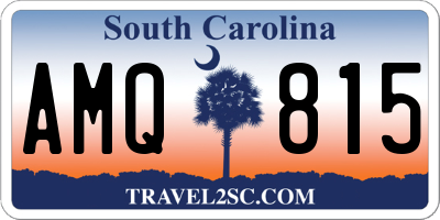 SC license plate AMQ815
