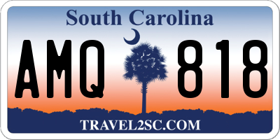 SC license plate AMQ818