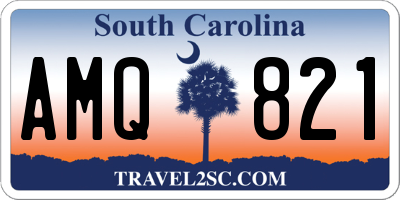 SC license plate AMQ821