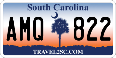 SC license plate AMQ822