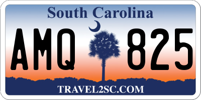 SC license plate AMQ825