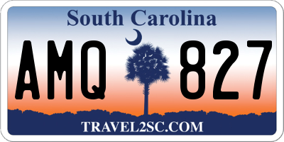 SC license plate AMQ827