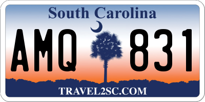 SC license plate AMQ831