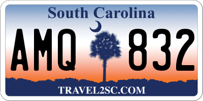 SC license plate AMQ832