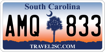 SC license plate AMQ833