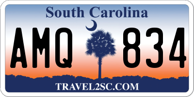 SC license plate AMQ834