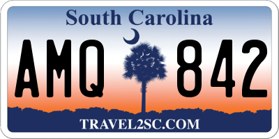 SC license plate AMQ842