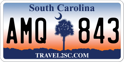 SC license plate AMQ843