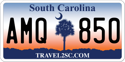 SC license plate AMQ850
