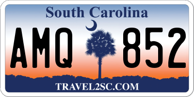 SC license plate AMQ852