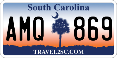 SC license plate AMQ869