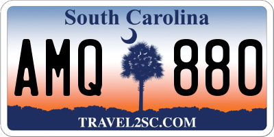 SC license plate AMQ880
