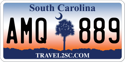 SC license plate AMQ889