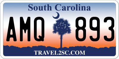 SC license plate AMQ893