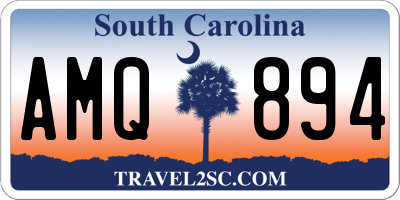 SC license plate AMQ894