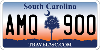 SC license plate AMQ900