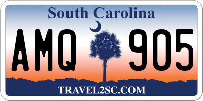 SC license plate AMQ905