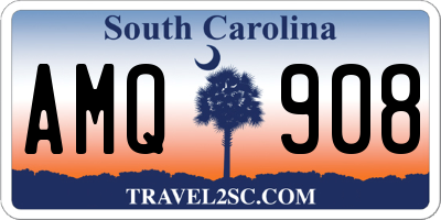SC license plate AMQ908