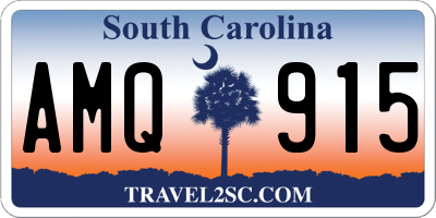 SC license plate AMQ915