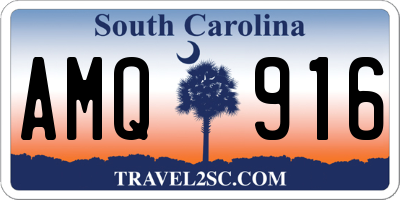 SC license plate AMQ916