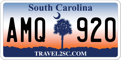 SC license plate AMQ920