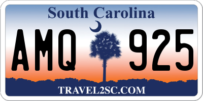 SC license plate AMQ925