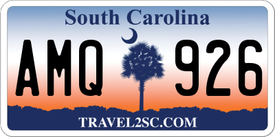 SC license plate AMQ926