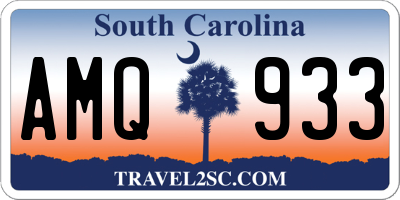 SC license plate AMQ933