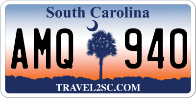 SC license plate AMQ940