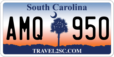 SC license plate AMQ950