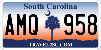 SC license plate AMQ958
