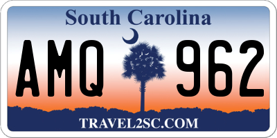 SC license plate AMQ962