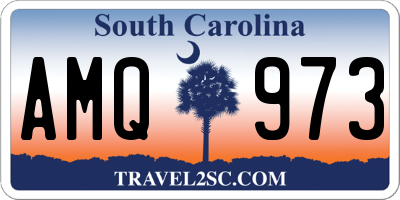 SC license plate AMQ973