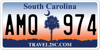 SC license plate AMQ974