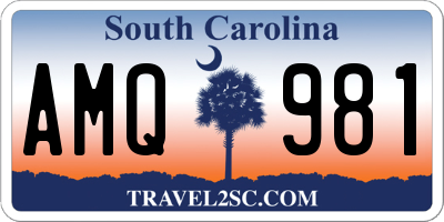 SC license plate AMQ981