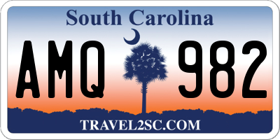 SC license plate AMQ982