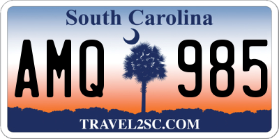 SC license plate AMQ985