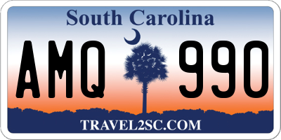 SC license plate AMQ990